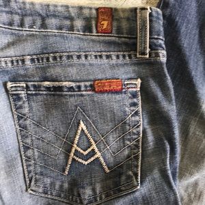 7 For All Mankind A Pocket Bootcut Low Rise Denim Jeans
